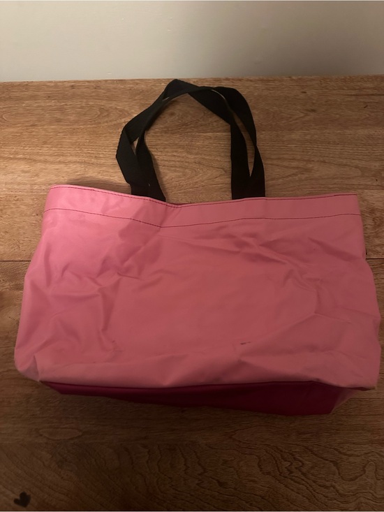 Herve Chapelier Handbags - Herve Chapelier Two-Tone Pink Tote with Black Straps - Women's Carryall